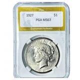 1927 Silver Peace Dollar PGA MS63