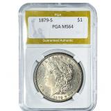 1879-S Morgan Silver Dollar PGA MS64