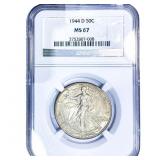1944-D Walking Liberty Half Dollar NGC MS67