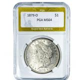 1879-O Morgan Silver Dollar PGA MS64