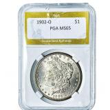 1902-O Morgan Silver Dollar PGA MS65