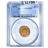 1874 Indian Head Cent PCGS PR64 RB