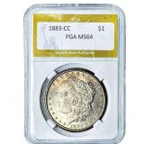 1883-CC Morgan Silver Dollar PGA MS64