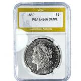 1880 Morgan Silver Dollar PGA MS66 DMPL