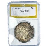 1923-D Silver Peace Dollar PGA MS64+