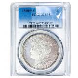 1880/O-S Morgan Silver Dollar PCGS MS64