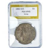 1882-O/S Morgan Silver Dollar PGA XF45 Strong