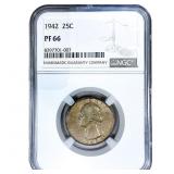 1942 Washington Silver Quarter NGC PF66