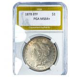 1878 8TF Morgan Silver Dollar PGA MS64+