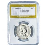 1949-S/S Franklin Half Dollar PGA MS66