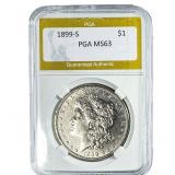 1899-S Morgan Silver Dollar PGA MS63