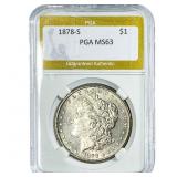 1878-S Morgan Silver Dollar PGA MS63