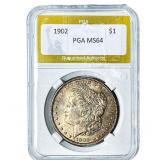1902 Morgan Silver Dollar PGA MS64