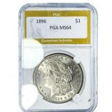 1896 Morgan Silver Dollar PGA MS64