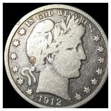 1912 Barber Half Dollar NICELY CIRCULATED
