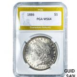 1886 Morgan Silver Dollar PGA MS64