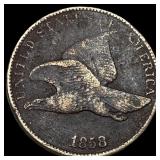 1858 Copper-Nickel Flying Eagle Cent LIGHTLY CIRCU