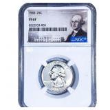 1963 Washington Silver Quarter NGC PF67