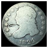 1824 Silver Capped Bust Dime NICELY  CIRCULATED
