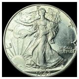 1942-D Silver Walking Liberty Half Dollar  CHOICE