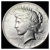 1921 Silver Peace Dollar NEARLY UNCIRCULATED