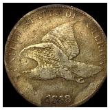 1858 Copper-Nickel Flying Eagle Cent NEARLY UNCIRC