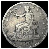 1876 Silver Trade Dollar NEARLY UNCIRCULATED