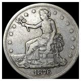1876 Silver Trade Dollar NEARLY UNCIRCULATED