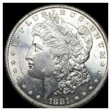 1881-S Silver Morgan Dollar CHOICE BU