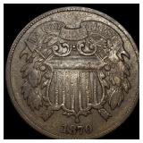 1870 Two-Cent Piece CLOSELY UNCIRCULATED
