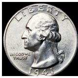 1941-D Silver Washington Quarter CHOICE BU
