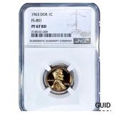 1963 Wheat Cent NGC PF67 RD DDR