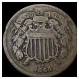 1864 Bronze Two-Cent Piece LIGHTLY CIRCULATED