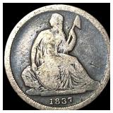 1837 Seated Liberty Dime No Stars NICELY CIRCULATE