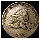 1858 Copper-Nickel Flying Eagle Cent CLOSELY UNCIR
