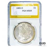 1885-O Morgan Silver Dollar PGA MS64