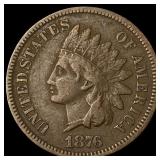 1876 Indian Head Cent NEARLY UNCIRCULATED