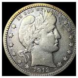 1912 Barber Silver Quarter LIGHTLY CIRCULATED