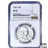 1953 Franklin Half Dollar NGC PF66