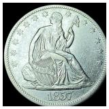 1857-O Silver Seated Liberty Half Dollar  CHOICE