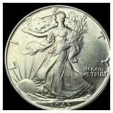 1945 Silver Walking Liberty Half Dollar GEM  BU