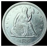 1858 Seated Liberty Quarter UNCIRCULATED