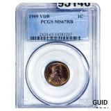 1909 VDB Wheat Cent PCGS MS5 RB