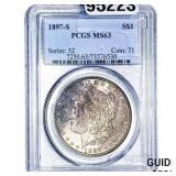 1897-S Morgan Silver Dollar PCGS MS63