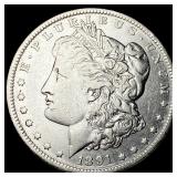 1891-O Silver Morgan Dollar ABOUT UNCIRCULATED