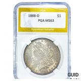 1888-O Morgan Silver Dollar PGA MS63