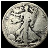 1920-D Silver Half Dollar Walking Liberty LIGHTLY
