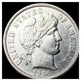 1916-S Silver Barber Dime GEM BU