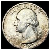 1932 Silver Washington Quarter CHOICE AU