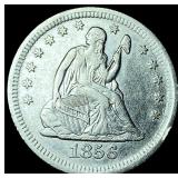 1856 Seated Liberty Quarter CHOICE AU